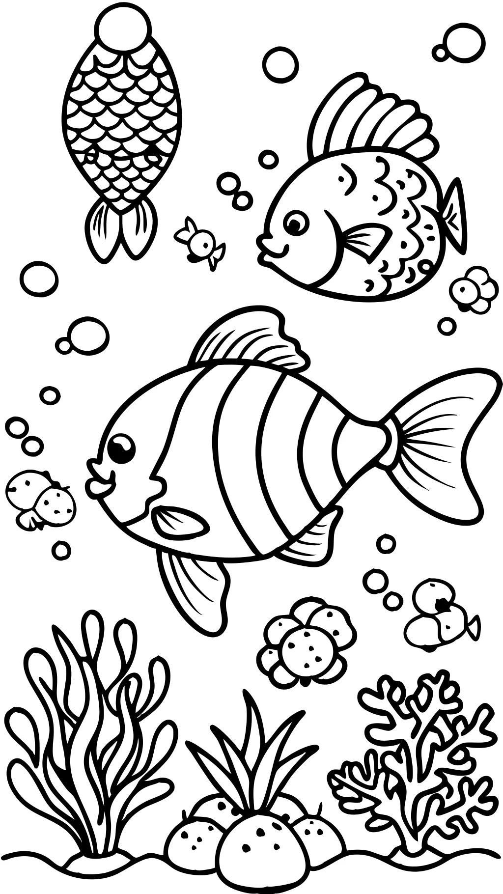 páginas para colorear de peces